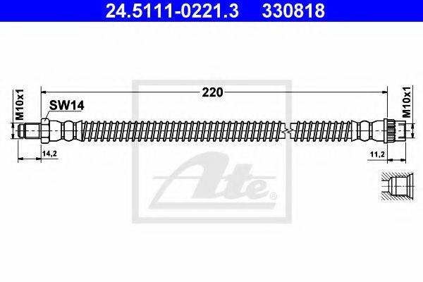 ATE 24511102213 Тормозной шланг