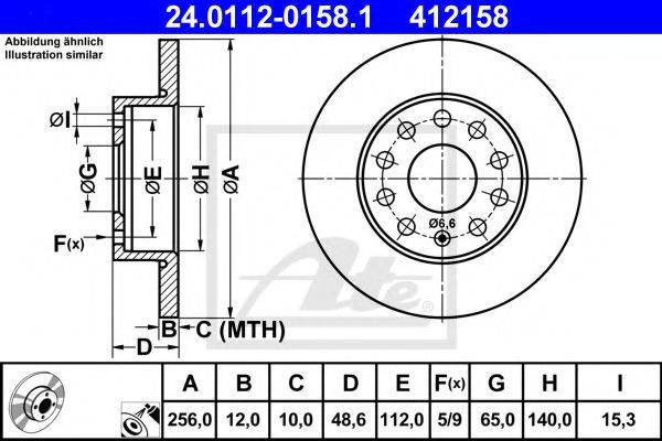 Тормозной диск ATE 24.0112-0158.1