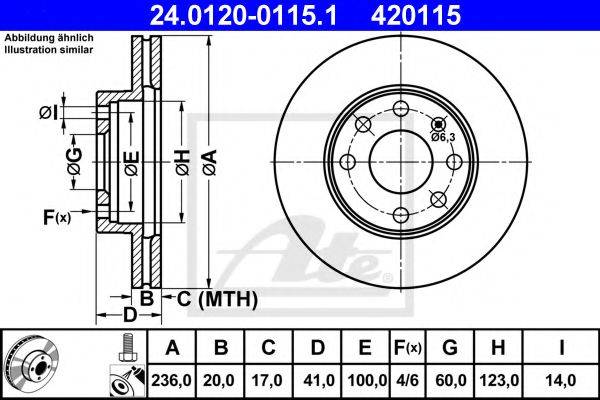Тормозной диск ATE 24.0120-0115.1