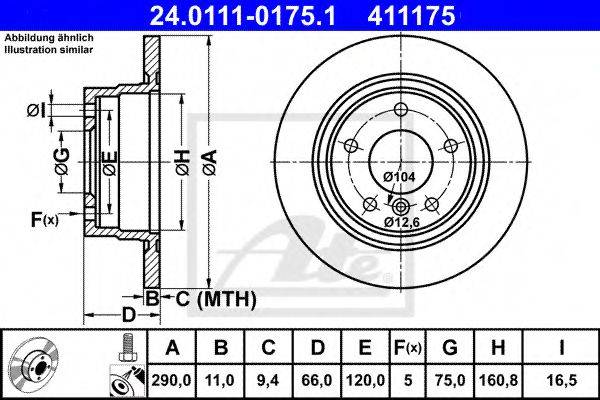 Тормозной диск ATE 24.0111-0175.1