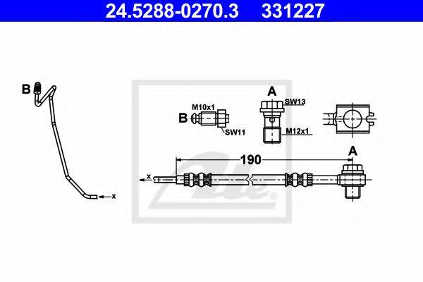 ATE 24528802703 Гальмівний шланг