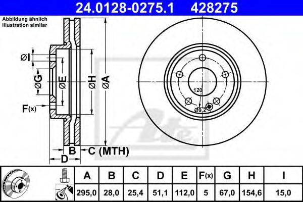 Тормозной диск ATE 24.0128-0275.1