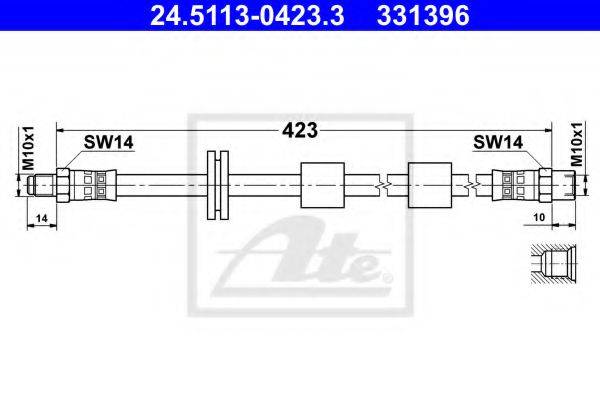Тормозной шланг ATE 24.5113-0423.3