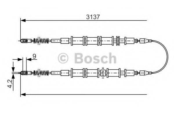 BOSCH 1987477247 Трос, стоянкова гальмівна система