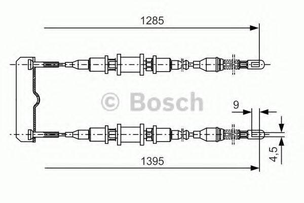 BOSCH 1987477253 Трос, стояночная тормозная система