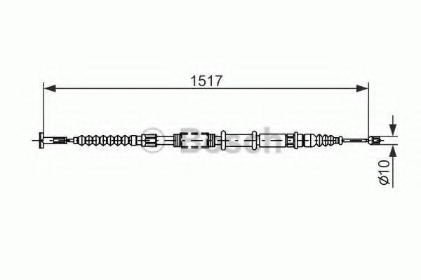 BOSCH 1987477382 Трос, стояночная тормозная система