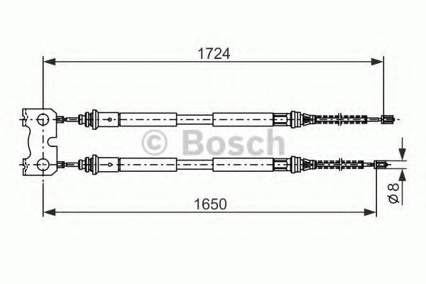 BOSCH 1987477835 Трос, стоянкова гальмівна система