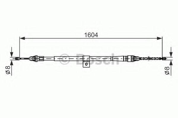 BOSCH 1987477980 Трос, стоянкова гальмівна система