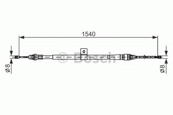 BOSCH 1987477992 Трос, стоянкова гальмівна система