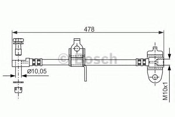 BOSCH 1987481070 Гальмівний шланг