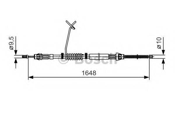 BOSCH 1987482035 Трос, стоянкова гальмівна система