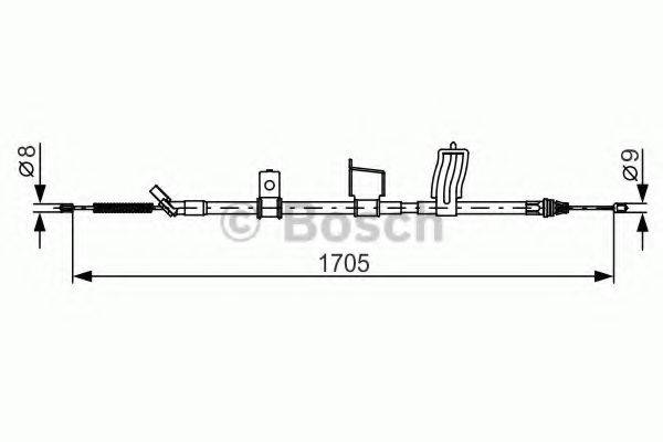 BOSCH 1987482339 Трос, стоянкова гальмівна система