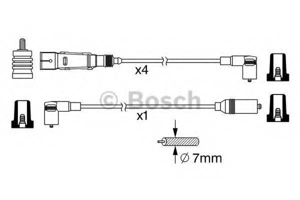 BOSCH 0986356380 Комплект дротів запалення