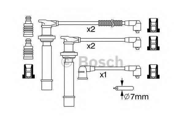 BOSCH 0986357274 Комплект дротів запалення