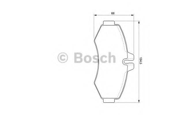 BOSCH 0986424476 Комплект гальмівних колодок, дискове гальмо