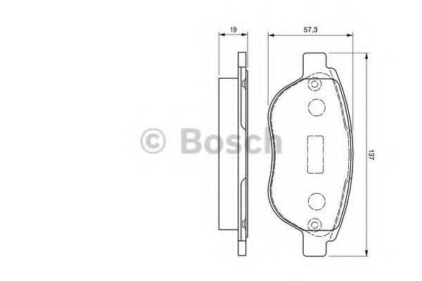 Комплект гальмівних колодок, дискове гальмо BOSCH 0 986 424 659