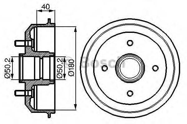 BOSCH 0986477099 Гальмівний барабан