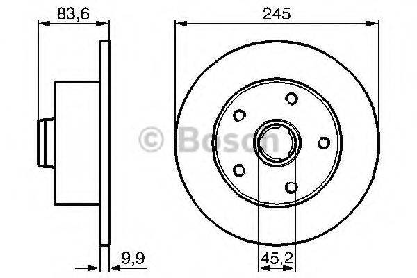 BOSCH 0986479B48 гальмівний диск