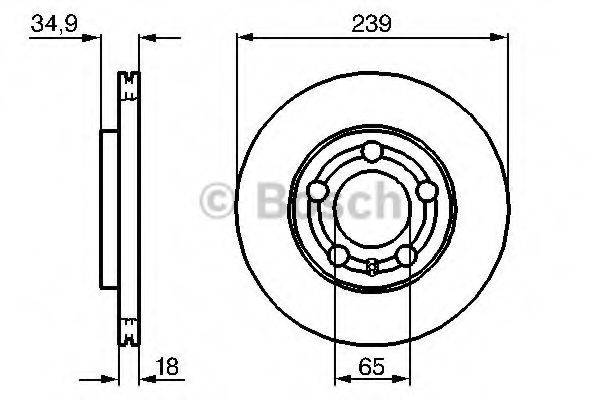 BOSCH 0986479B62 гальмівний диск