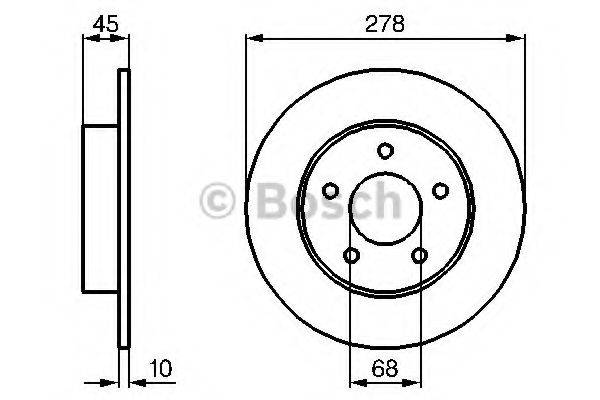 BOSCH 0986479B64 гальмівний диск