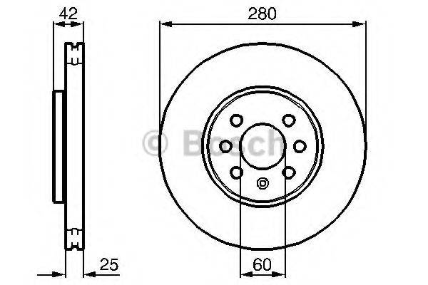 BOSCH 0986479B68 гальмівний диск