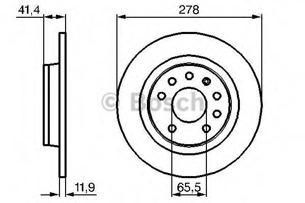 BOSCH 0986479B74 гальмівний диск