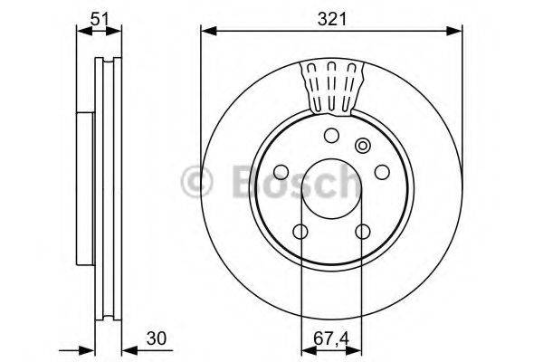 BOSCH 0986479C16 гальмівний диск