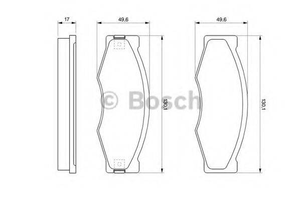 BOSCH 0986490990 Комплект гальмівних колодок, дискове гальмо