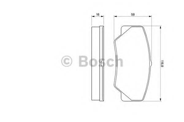 BOSCH 0986491410 Комплект гальмівних колодок, дискове гальмо