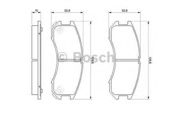 BOSCH 0986493790 Комплект гальмівних колодок, дискове гальмо