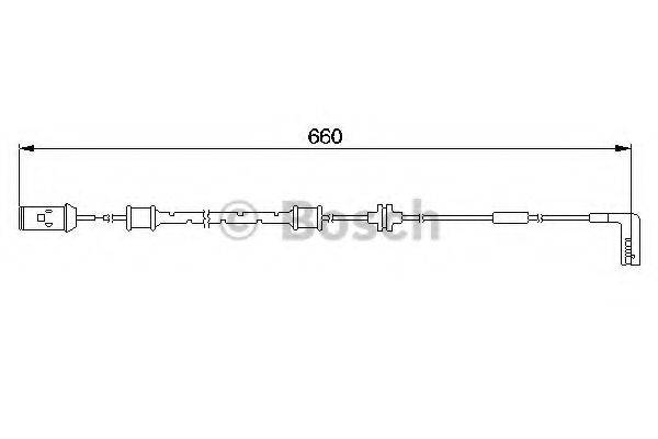Сигналізатор, знос гальмівних колодок BOSCH 1 987 474 936