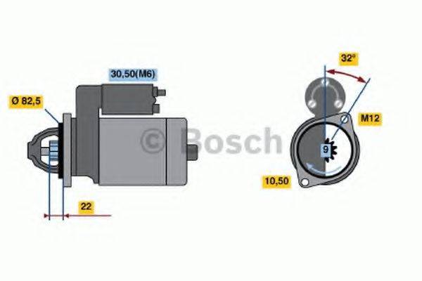 Стартер BOSCH 0 986 016 880