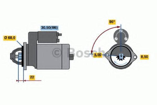 Стартер BOSCH 0 986 018 350