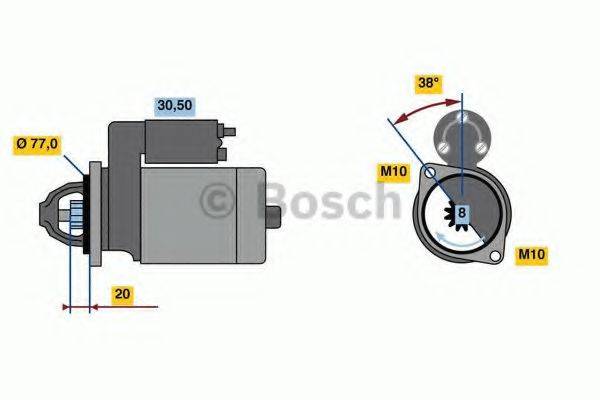 Стартер BOSCH 0 986 022 780