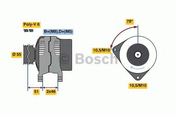 BOSCH 0986080530 Генератор