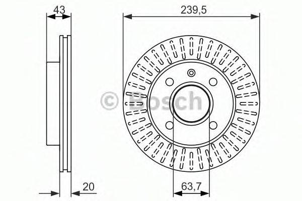 BOSCH 0986479874 гальмівний диск