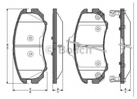 BOSCH 0986TB2429 Комплект гальмівних колодок, дискове гальмо