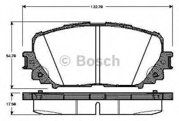 BOSCH 0986TB3006 Комплект гальмівних колодок, дискове гальмо