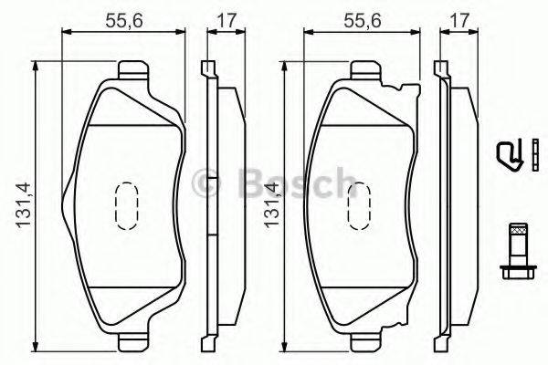 BOSCH 0986494510 Комплект гальмівних колодок, дискове гальмо