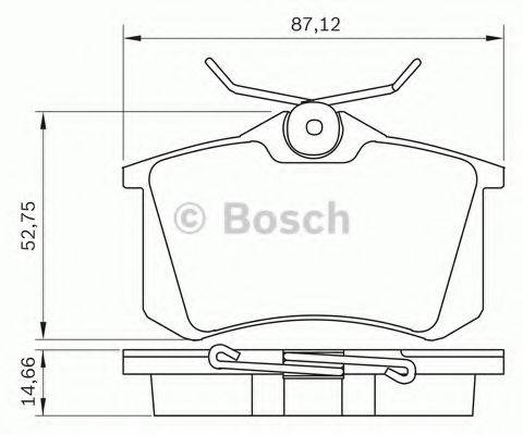 Комплект тормозных колодок, дисковый тормоз BOSCH 0 986 BB0 290