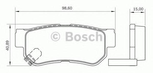 BOSCH 0986BB0780 Комплект гальмівних колодок, дискове гальмо