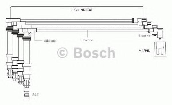 BOSCH F00099C071 Комплект дротів запалення