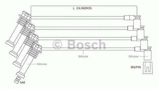 BOSCH F00099C121 Комплект дротів запалення