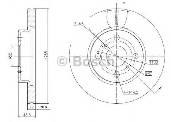 BOSCH 0986BB4291 гальмівний диск