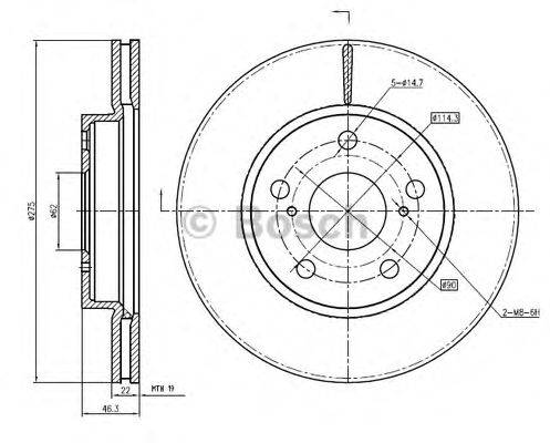 BOSCH 0986BB4324 гальмівний диск