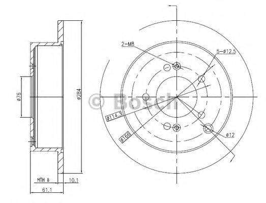 BOSCH 0986BB4325 гальмівний диск