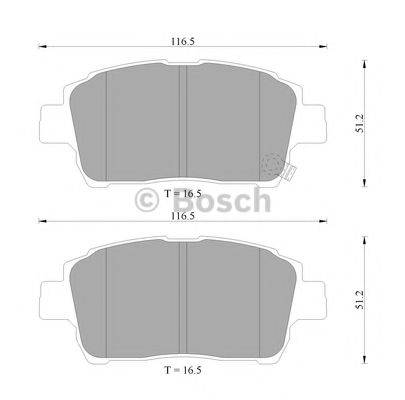 BOSCH 0986505225 Комплект гальмівних колодок, дискове гальмо