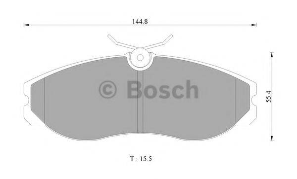 BOSCH 0986505646 Комплект гальмівних колодок, дискове гальмо