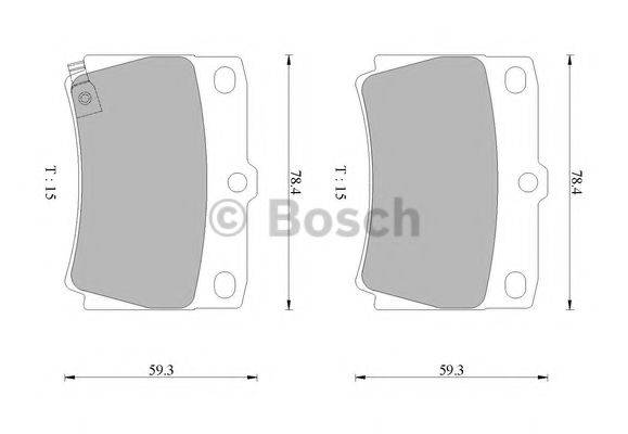 BOSCH 0986505655 Комплект гальмівних колодок, дискове гальмо