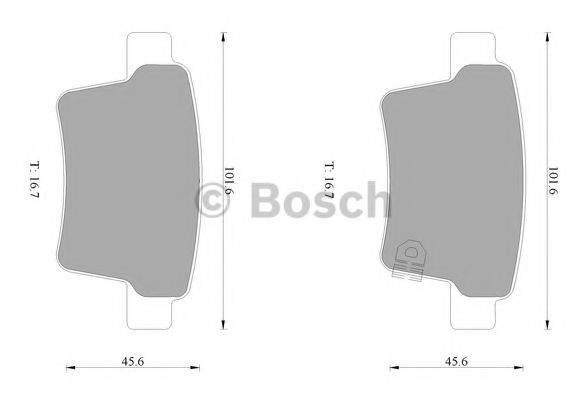 BOSCH 0986AB1001 Комплект гальмівних колодок, дискове гальмо